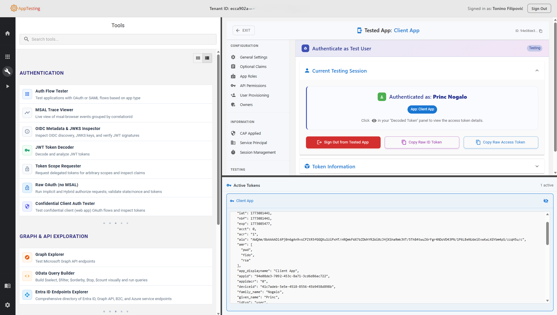AppTesting dashboard interface screenshot